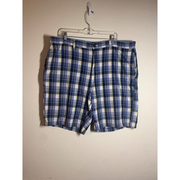 Chaps Other - Chaps Cotton Plaid Shorts Men's Size 40 Blue Preppy Golf Casual Summer P10